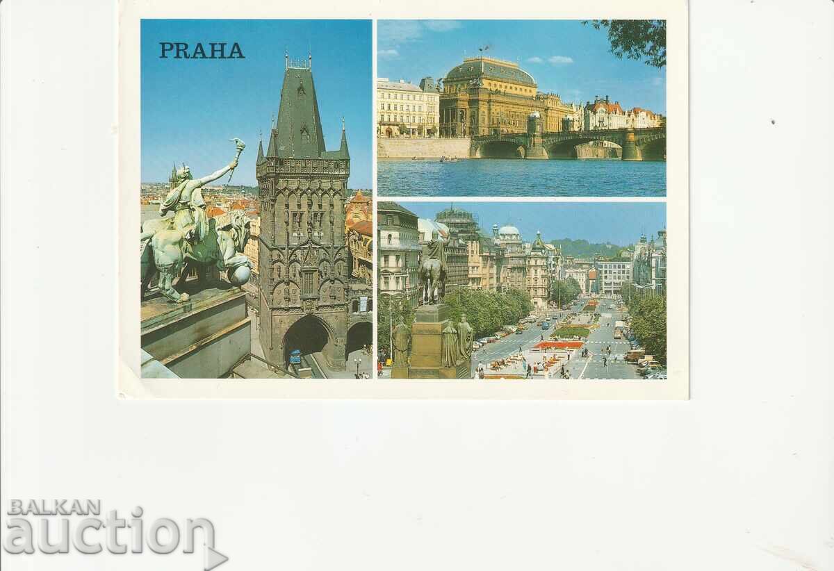 Чехословакия - Пътувала ПК Прага Чехословакия - Пътувала ПК Прага