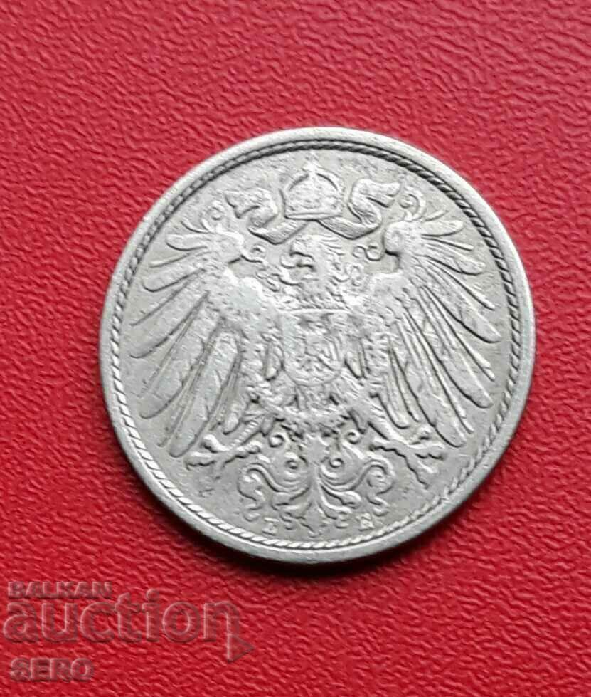 Γερμανία-10 pfennigs 1908 E-Muldenhüten με τιμή 1.50 BGN | € 0.77