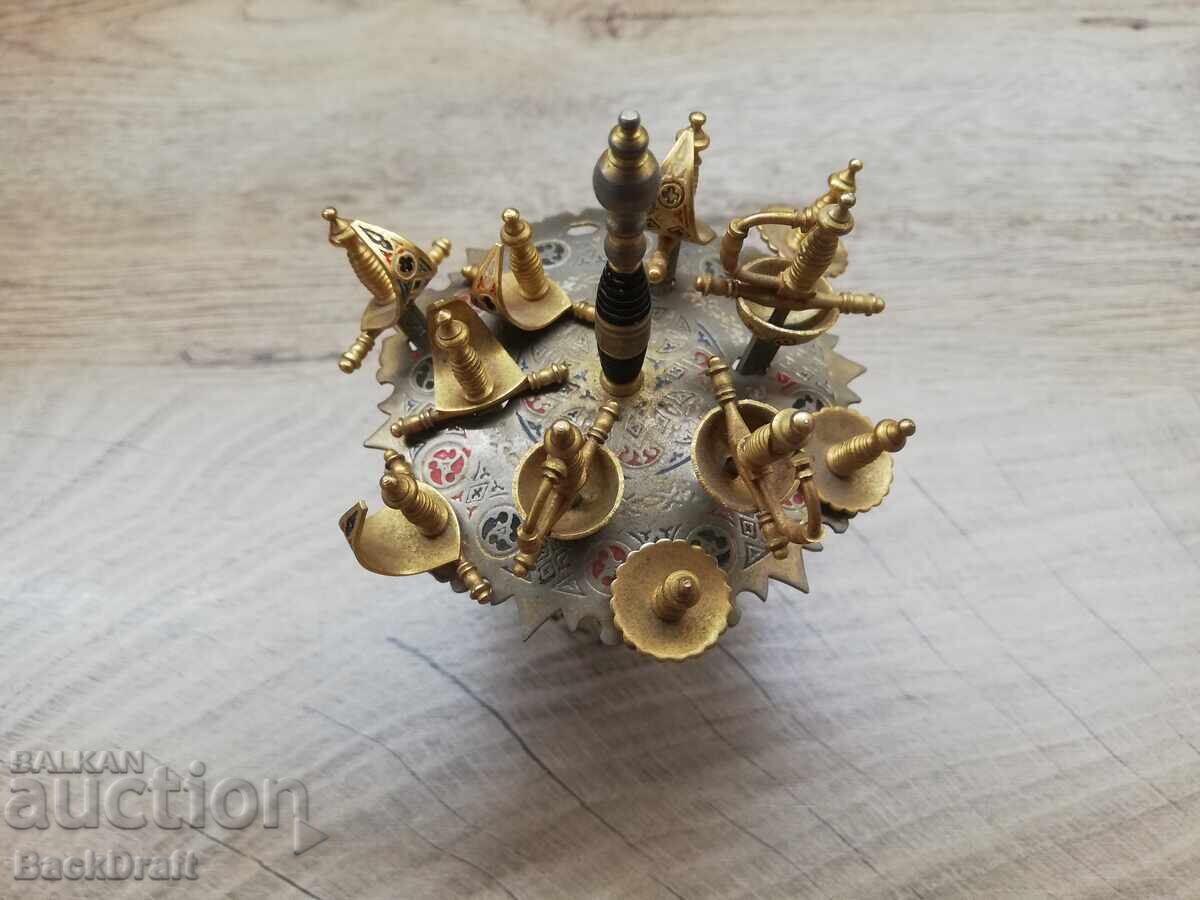 Set Spain Toledo 11 pcs. cocktail sabers, sword, a sword on a stand with price 49.99 BGN | € 25.56 Set Spain Toledo 11 pcs. cocktail sabers, sword, a sword on a stand with price 49.99 BGN | € 25.56