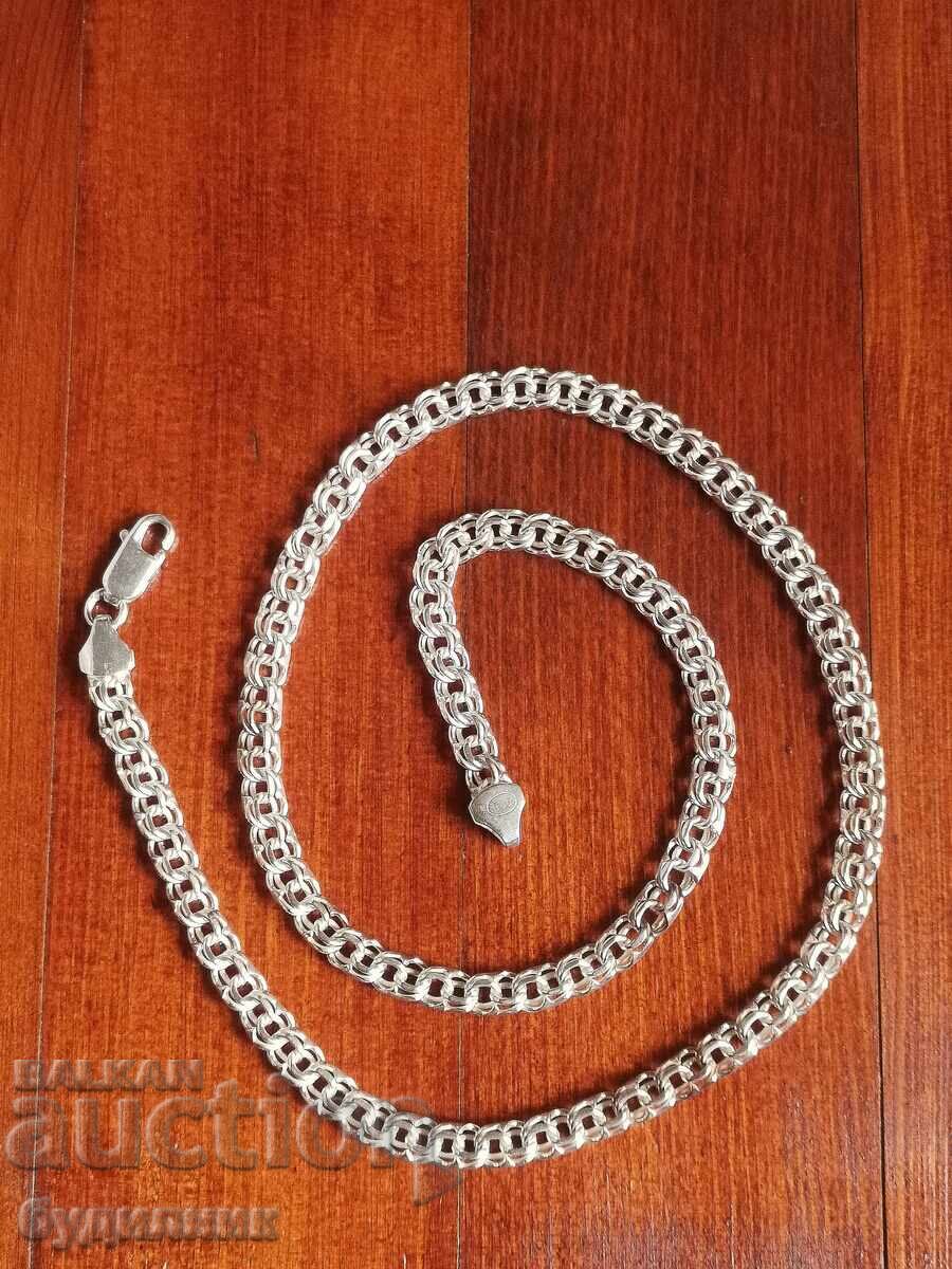 Нов. Сребърен Масивен синджир. 51см. 925 Проба. Пускам над 1 с цена 119.99 лв. | € 61.35 Нов. Сребърен Масивен синджир. 51см. 925 Проба. Пускам над 1 с цена 119.99 лв. | € 61.35