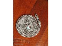 Нов. Сребърен Масивен синджир. 51см. 925 Проба. Пускам над 1