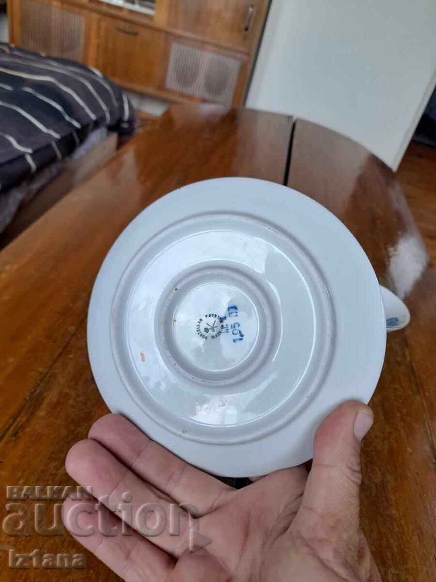 Old porcelain set bowl and salt shaker - 6