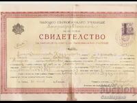 Πιστοποιητικό αποφοίτησης Δ' τάξης 1938