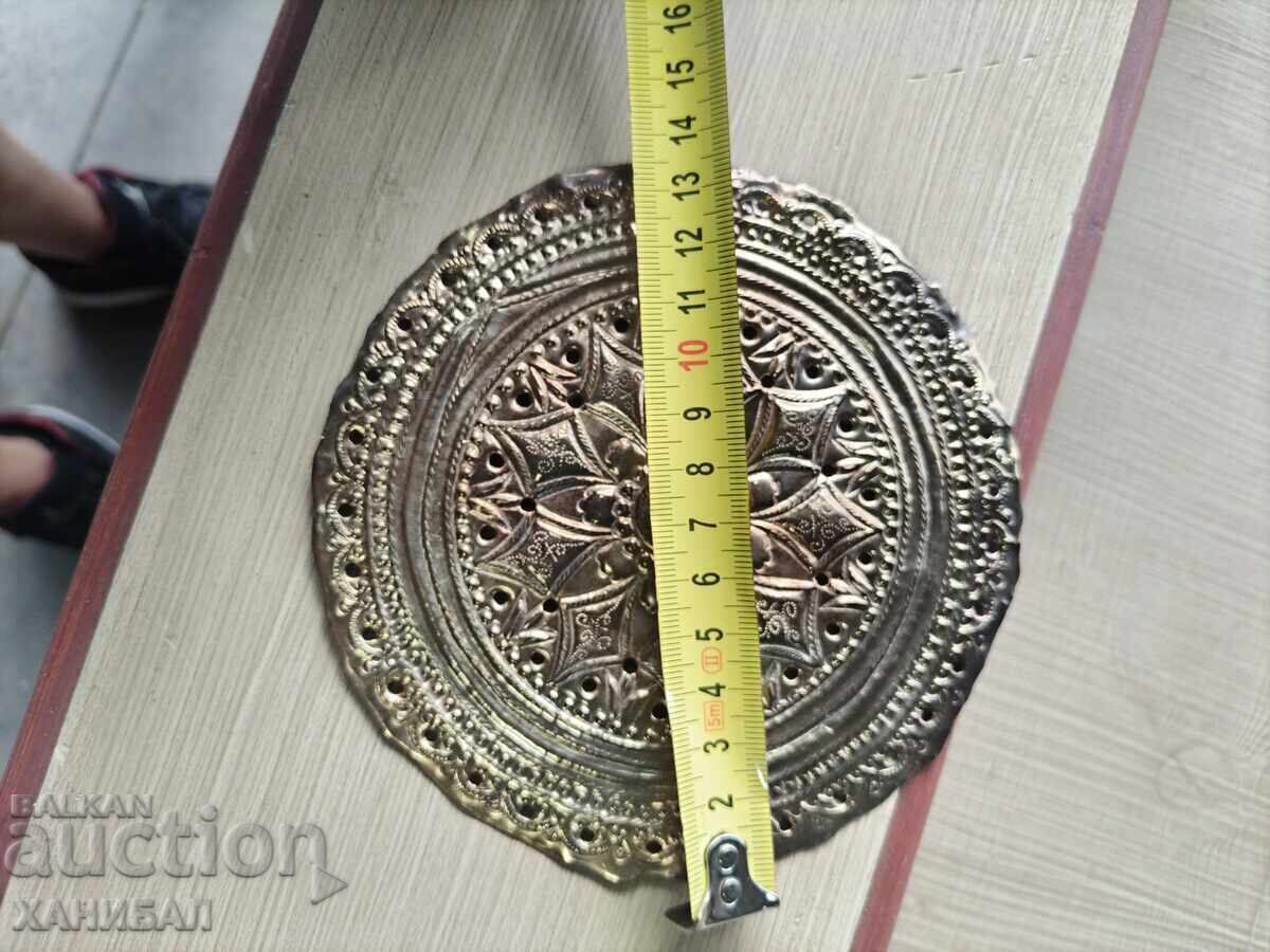 TEPELĂ ARTIȘANALĂ DE EPOCĂ, AURITĂ, ÎN STARE EXCELENTĂ - 5