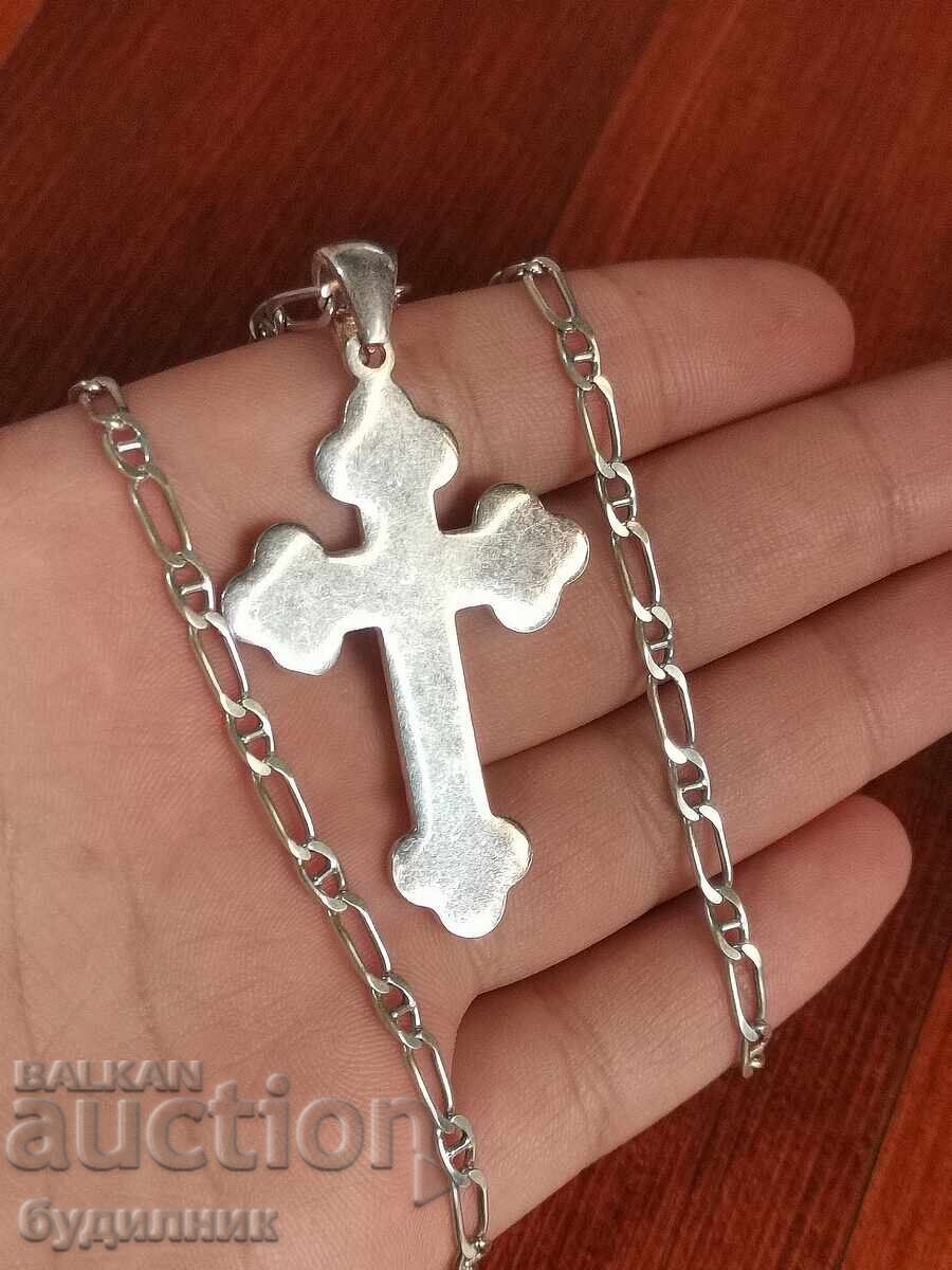 Сребърен Масивен синджир с висулка. 57см. 925 Проба. Пускам с цена 69.99 лв. | € 35.79 Сребърен Масивен синджир с висулка. 57см. 925 Проба. Пускам с цена 69.99 лв. | € 35.79