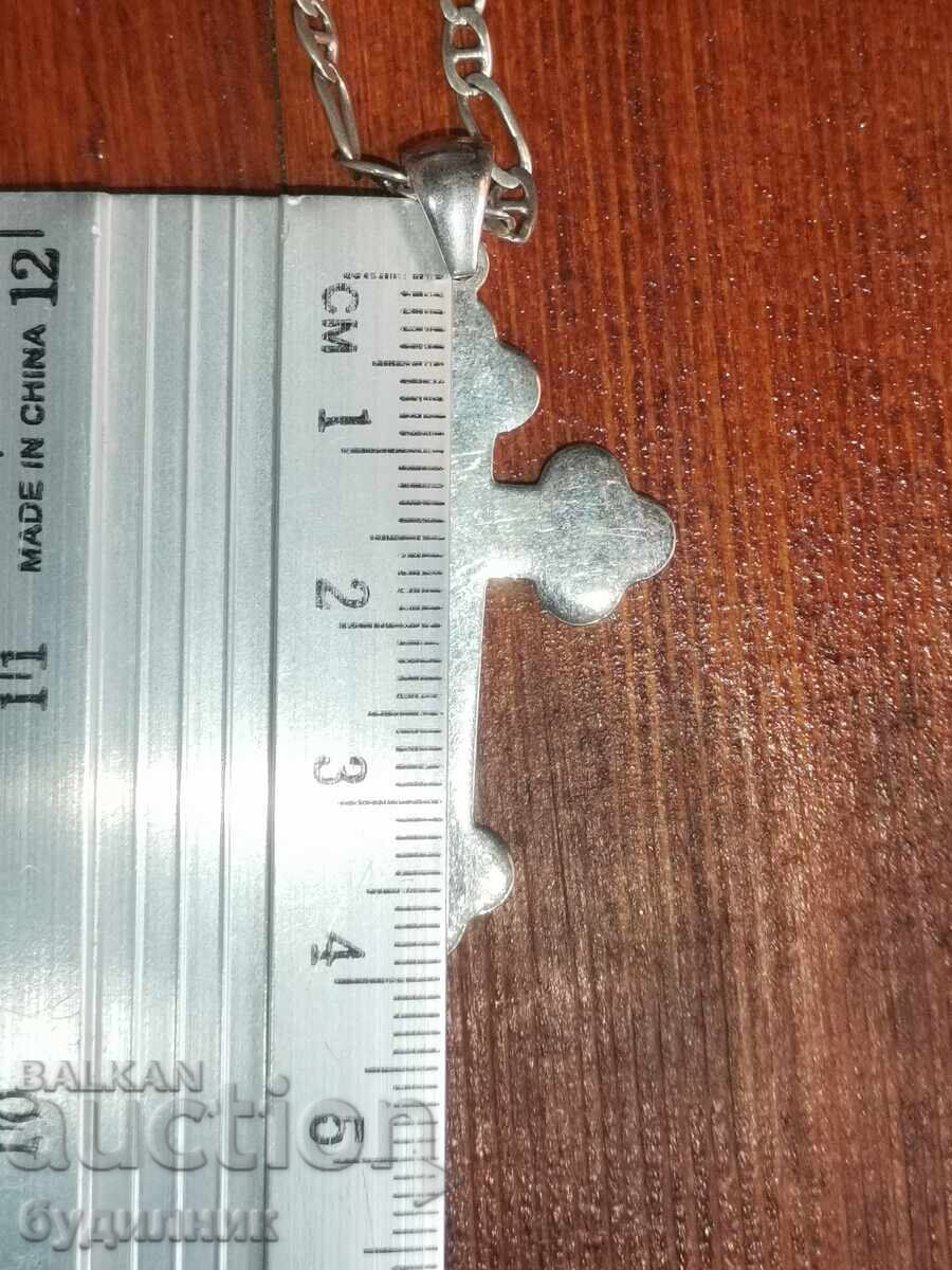 Доставка на Сребърен Масивен синджир с висулка. 57см. 925 Проба. Пускам Доставка на Сребърен Масивен синджир с висулка. 57см. 925 Проба. Пускам