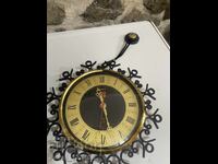 Amber wall clock