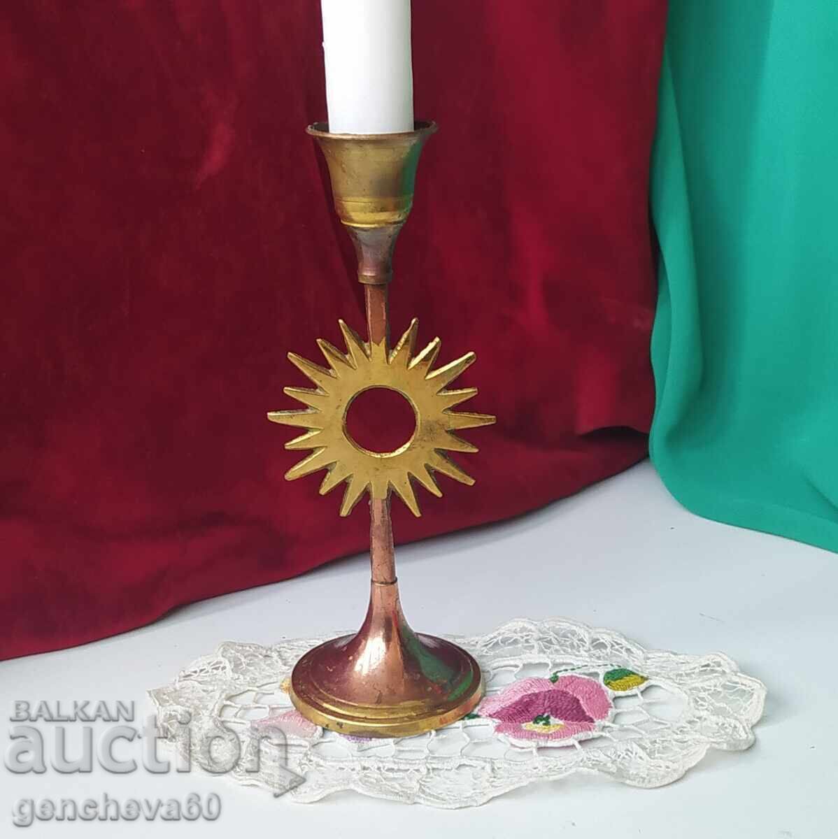 Bronze Candlestick "Sun" - 7