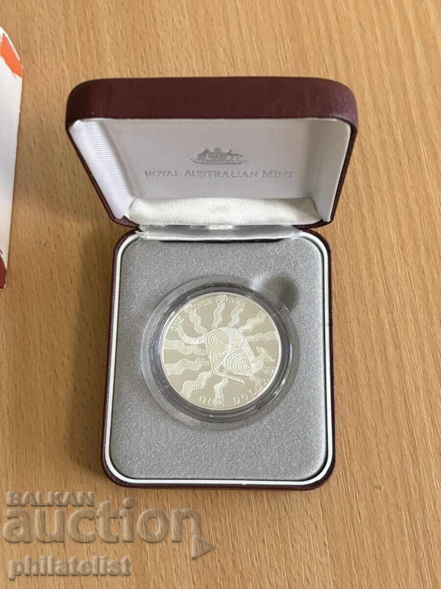 Delivery of Australia 2002 - 1 Dollar - Kangaroo RAM - 1 OZ Silver PROOF Delivery of Australia 2002 - 1 Dollar - Kangaroo RAM - 1 OZ Silver PROOF