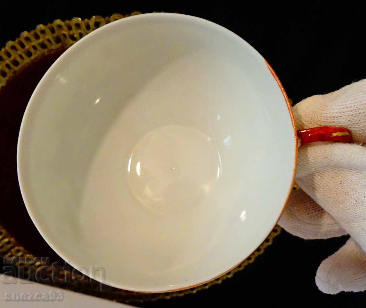 Trei cești de porțelan os japonez 58 g, aur - 6