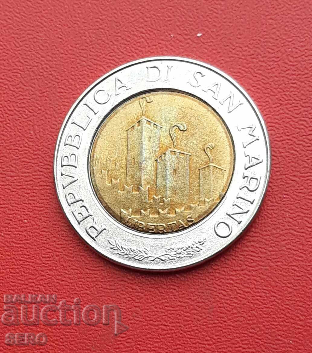 Сан Марино-500 лири 1993 с цена 4.00 лв. | € 2.05