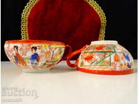 Două cești de porțelan os japonez 38 gr