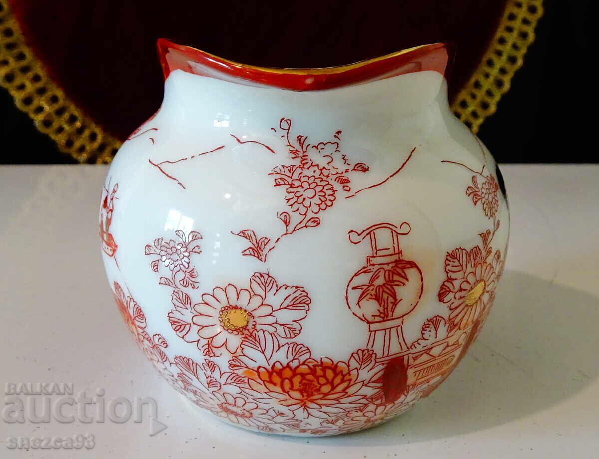 Licitație Cană, căniță porțelan japonez, aur, gheise