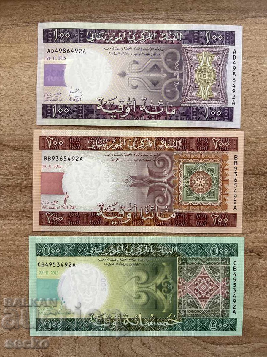 Λοτ τραπεζογραμματίων Μαυριτανίας 100-500 ουγιά (2013-2015) UNC Λοτ τραπεζογραμματίων Μαυριτανίας 100-500 ουγιά (2013-2015) UNC