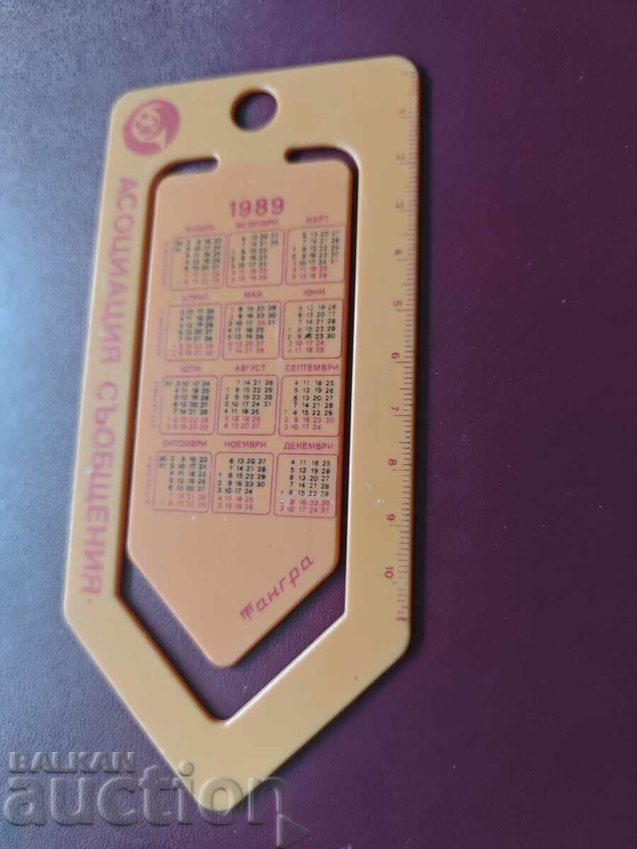 Calendar plastic 1989 Tangra Calendar plastic 1989 Tangra