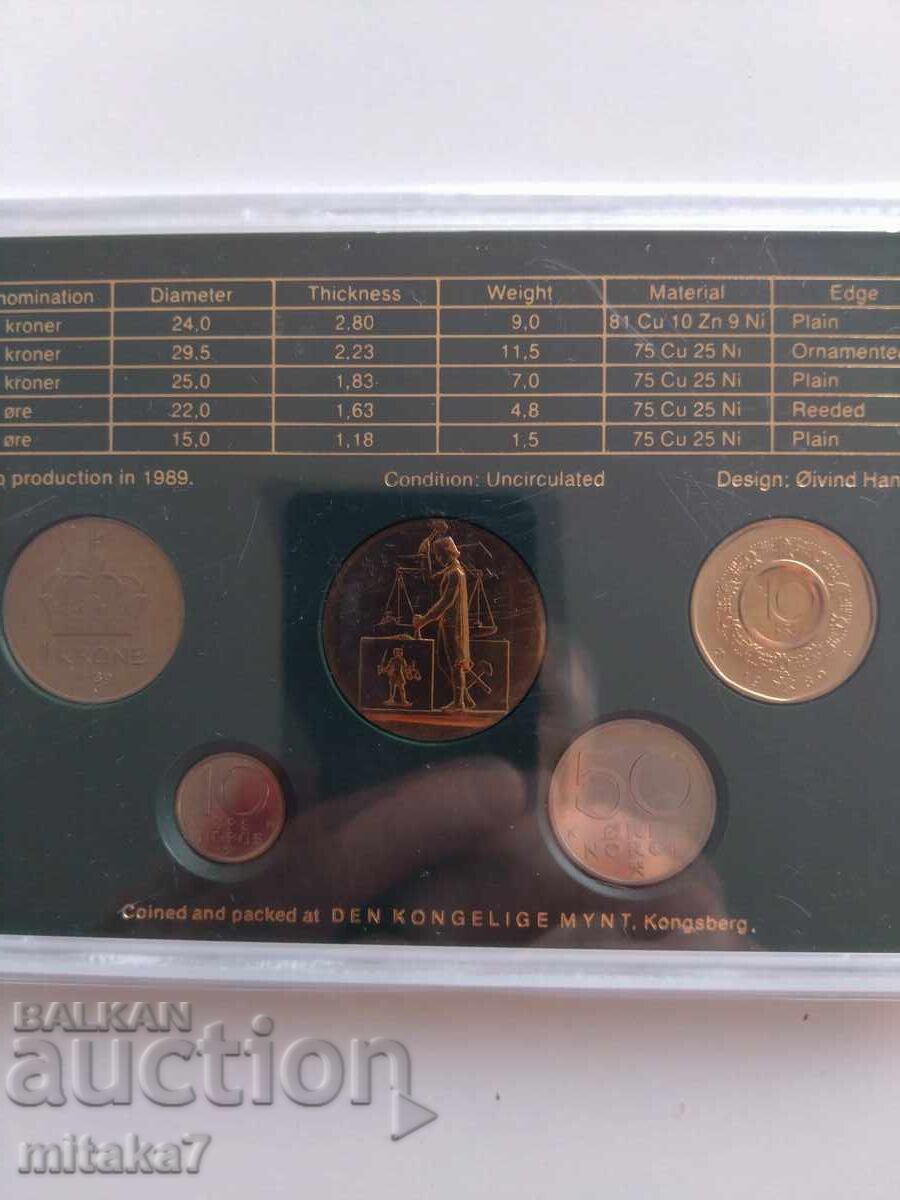 Доставка на Сет монети, Норвегия, 1989г. Доставка на Сет монети, Норвегия, 1989г.