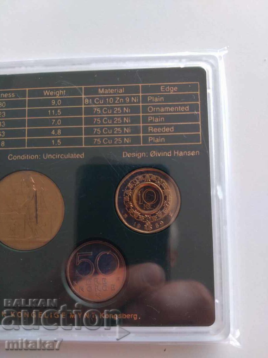 Сет монети, Норвегия, 1989г. - 6 Сет монети, Норвегия, 1989г. - 6