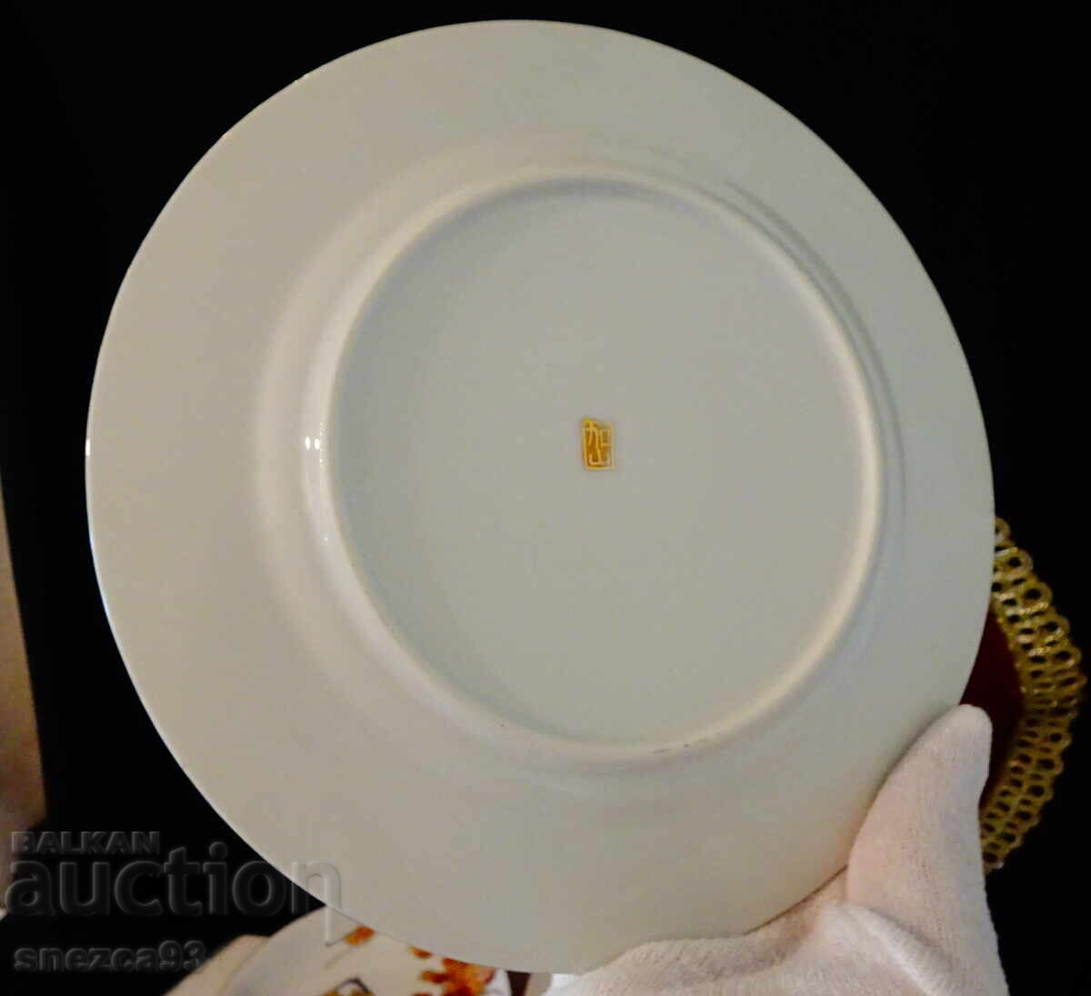 Πιάτο ιαπωνικό πορσελάνινο Satsuma Kazan, χρυσό - 5