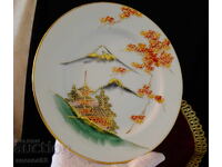 Farfurie porțelan japonez Satsuma Kazan, aur