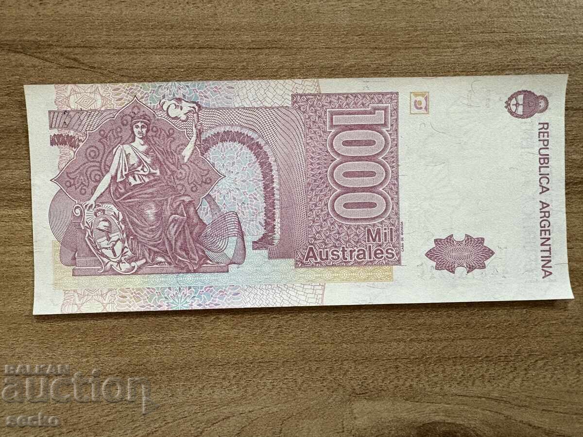 Argentina - 1000 australi (1990) UNC cu preț 6.60 BGN | € 3.37