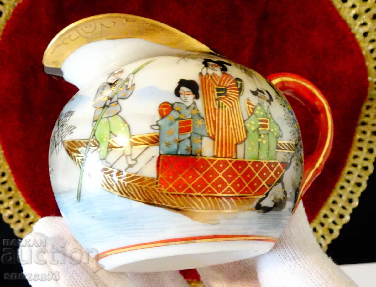 Κανά, κανάτα ιαπωνικής πορσελάνης Satsuma, χρυσός - 5