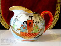 Cană, căniță porțelan japonez Satsuma, aur