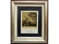 Milko Bozhkov - Rare Early Painting with Dedication!