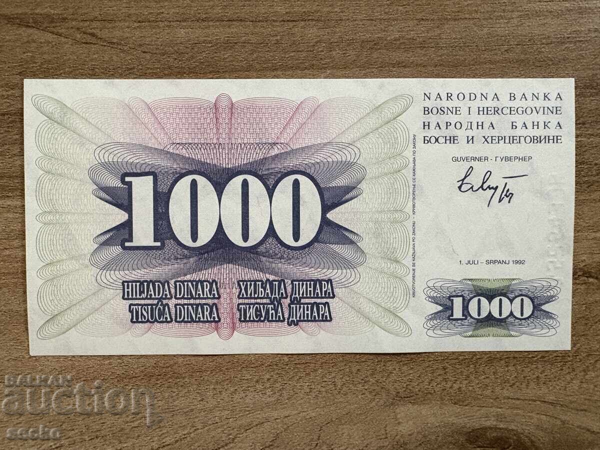 Bosnia și Herțegovina - 1000 dinari (1992) UNC cu preț 4.70 BGN | € 2.40