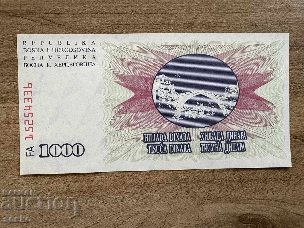 Bosnia și Herțegovina - 1000 dinari (1992) UNC