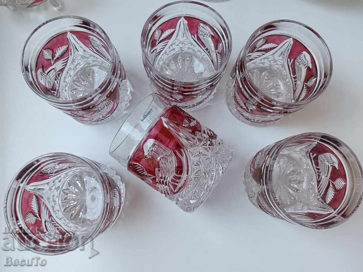 Auction  Complete lead crystal whisky service set, Hofbauer, like new