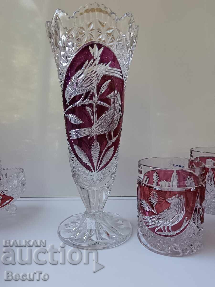 Complete lead crystal whisky service set, Hofbauer, like new - 7