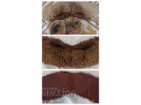 Leather jacket and cuffs