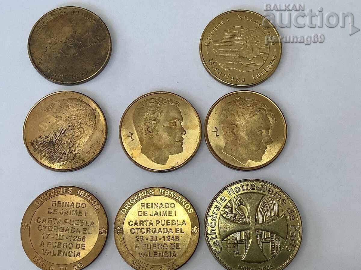 Δημοπρασία Λοτ αναμνηστικών μεταλλίων από Ισπανία, Γαλλία και Βουλγαρία, 9 τεμάχια Δημοπρασία Λοτ αναμνηστικών μεταλλίων από Ισπανία, Γαλλία και Βουλγαρία, 9 τεμάχια