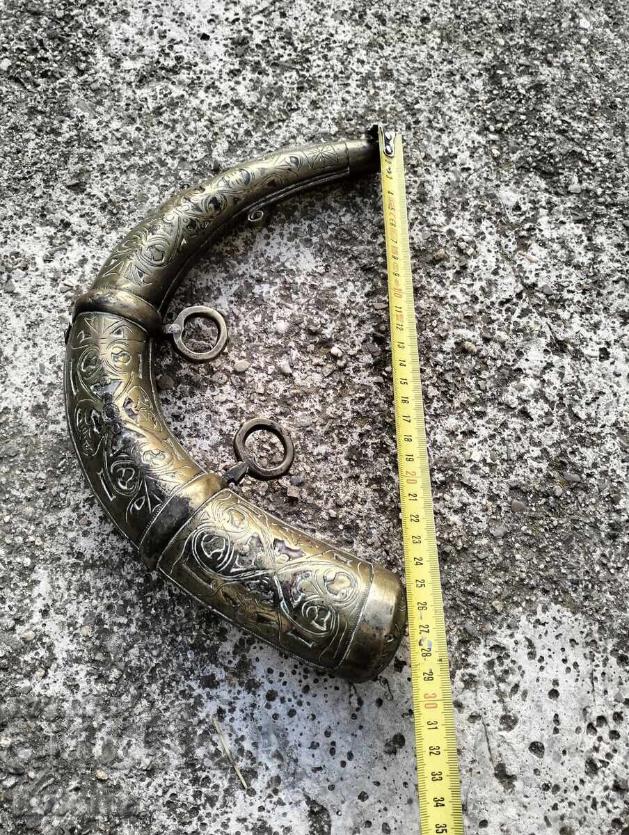 Mare butoiaș de alamă pentru praf de pușcă - 5