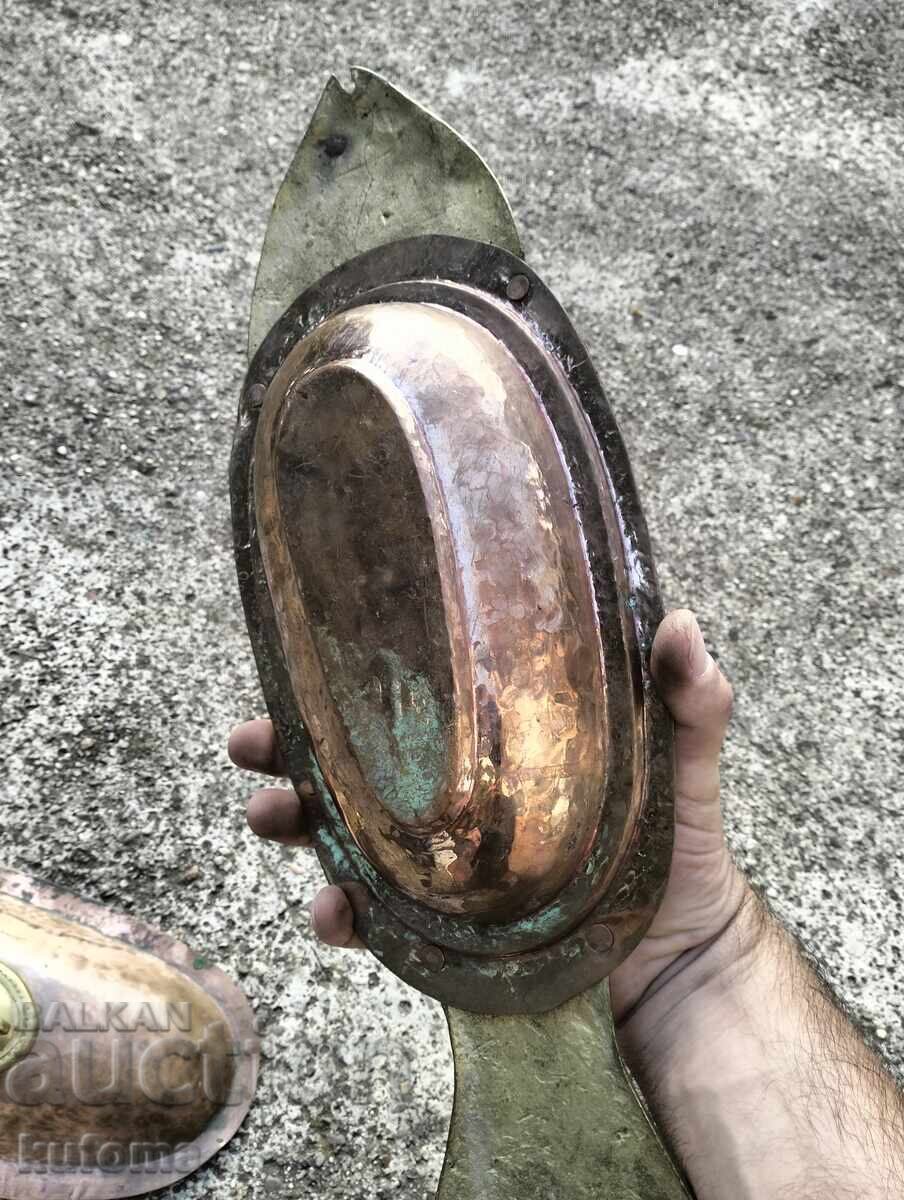 Tavă de cupru lucrată manual în formă de pește - 5