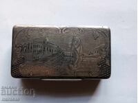 Old silver snuff box from Tsarist Russia
