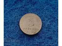 5 πφένιγκ Γερμανία 1921 σιδερένια