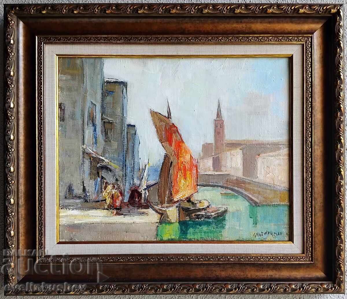 Livrarea Tablou în ulei pictat cu vopsele de ulei pe pânză Livrarea Tablou în ulei pictat cu vopsele de ulei pe pânză