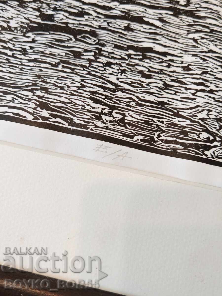 Auction  Painting Graphics by Artist Stefan Stefanov (1941-2012)