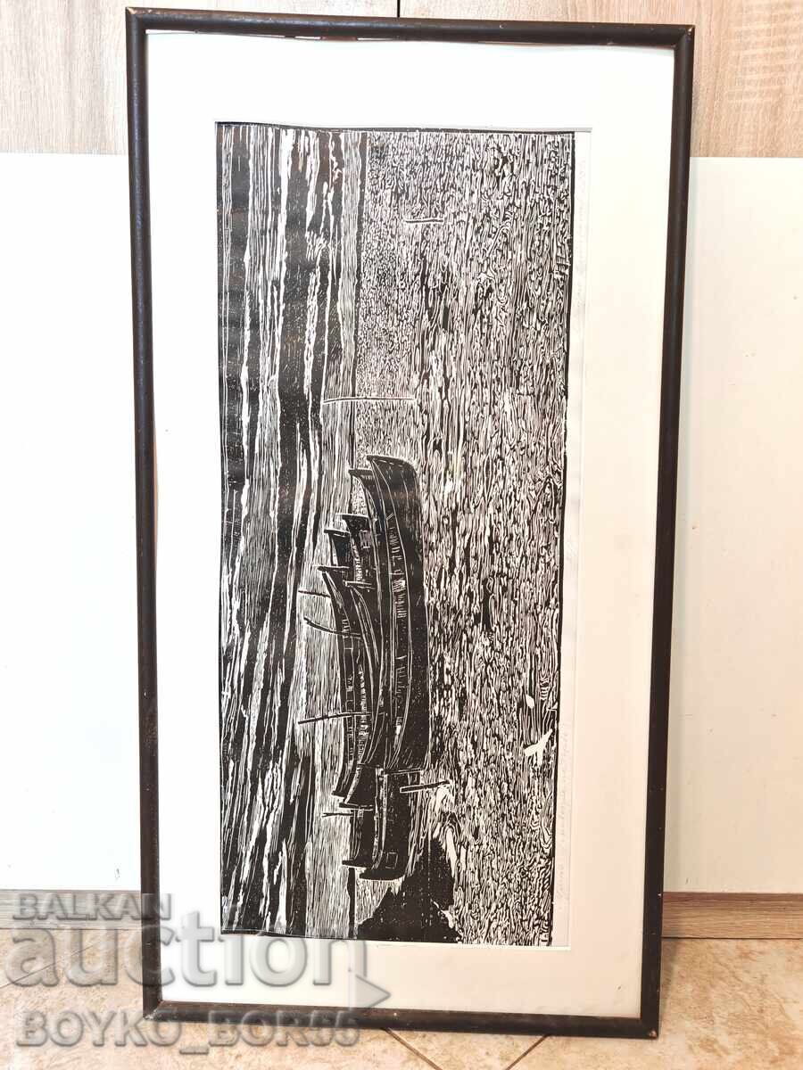 Painting Graphics by Artist Stefan Stefanov (1941-2012)