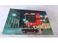 Postcard Warsaw Bracka Street Night 1968