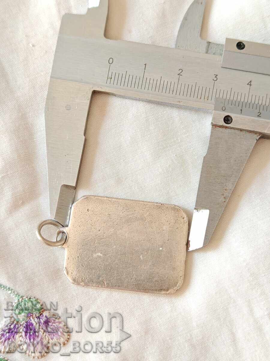 Аукцион Старинен Сребърен Медальон Свети Христофор