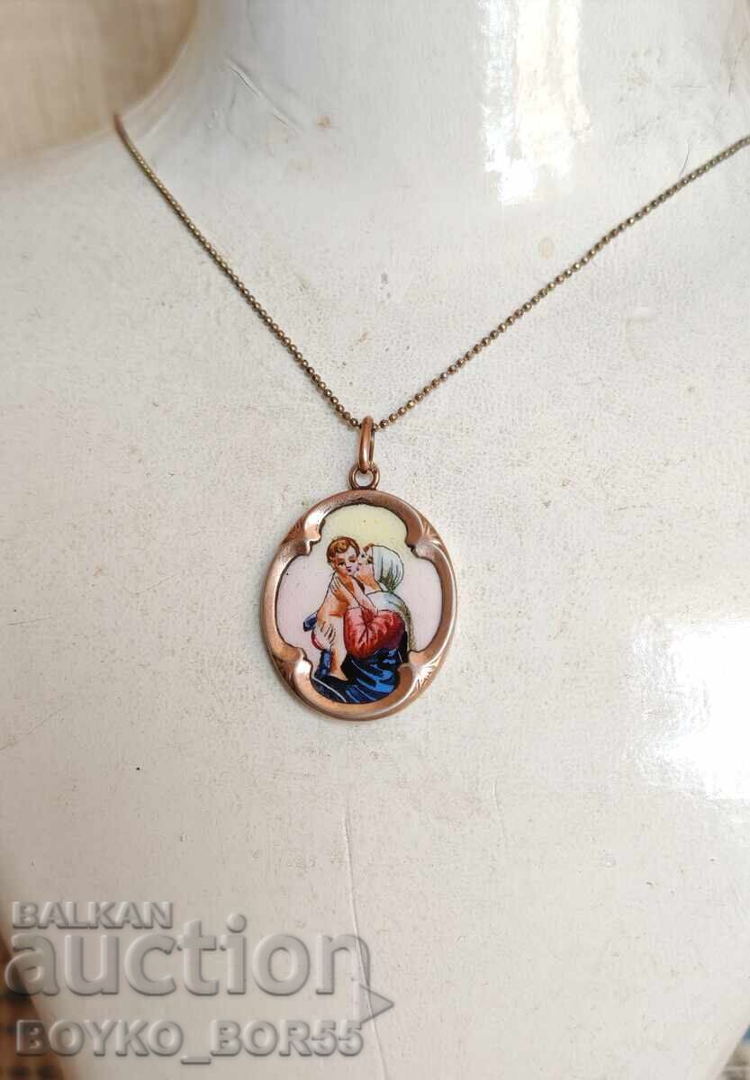 Παλαιό Ασημένιο Επιχρυσωμένο Βουλγαρικό Βασιλικό Μετάλλιο με Σμάλτο