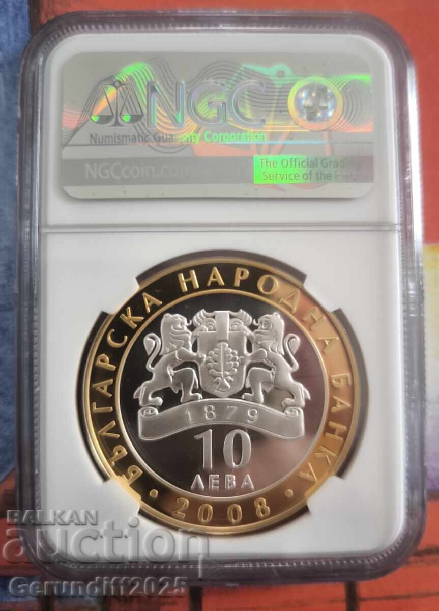 Δημοπρασία 10 leva 2008 Σεύθης Γ' NGC PF 68 ULTRA CAMEO