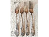 Soc rusesc original URSS Melchior Deep Silver Plated Furculițe