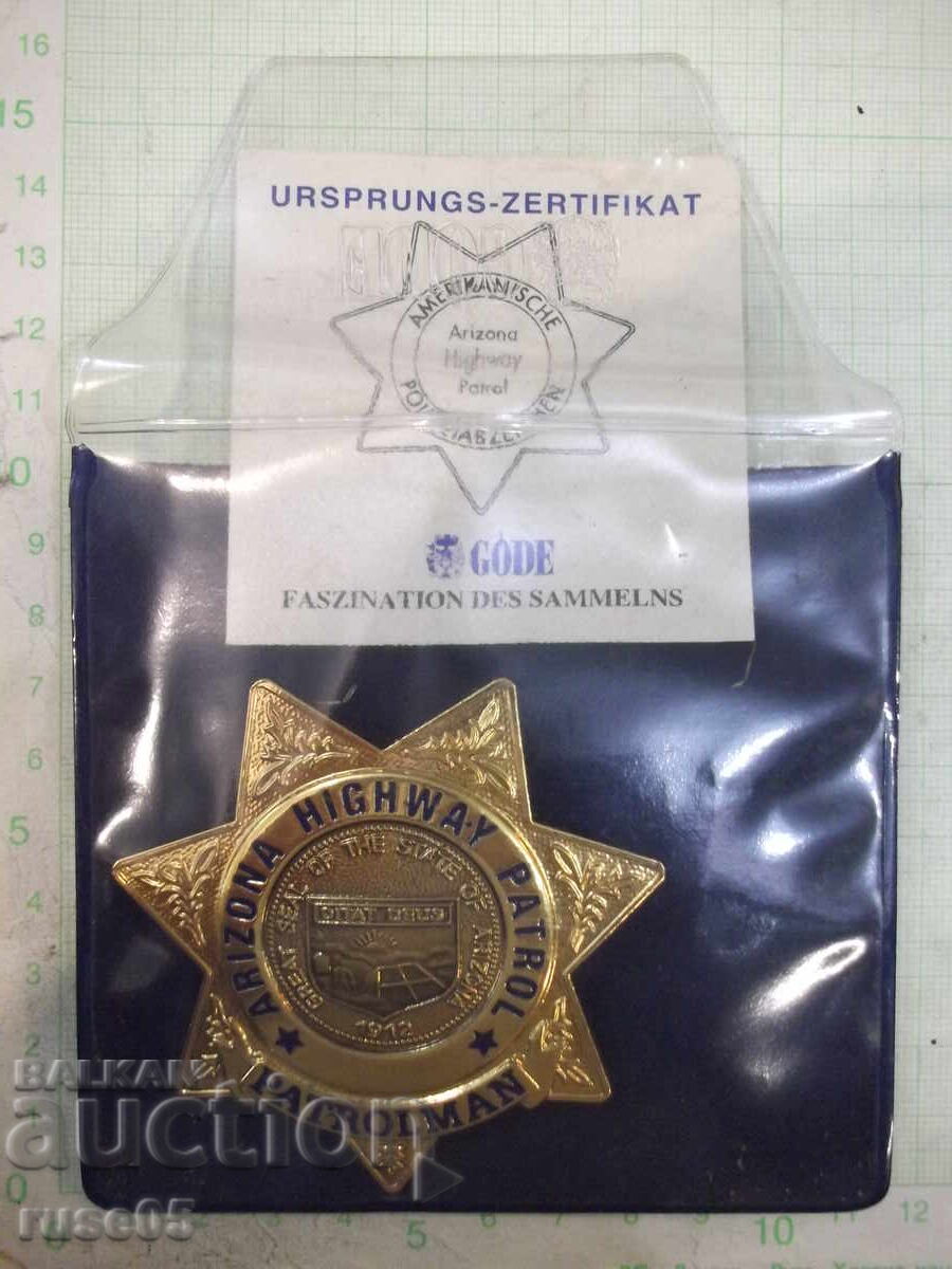 Arizona Highway Patrol Badge - Gold Patrol Officer Arizona Highway Patrol Badge - Gold Patrol Officer