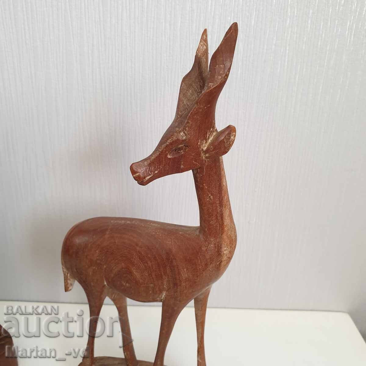 Παλιά ξύλινα αγάλματα ελαφιών - 5