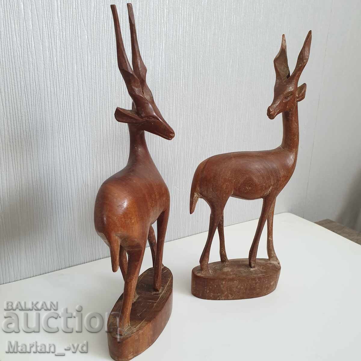 Παλιά ξύλινα αγάλματα ελαφιών - 7