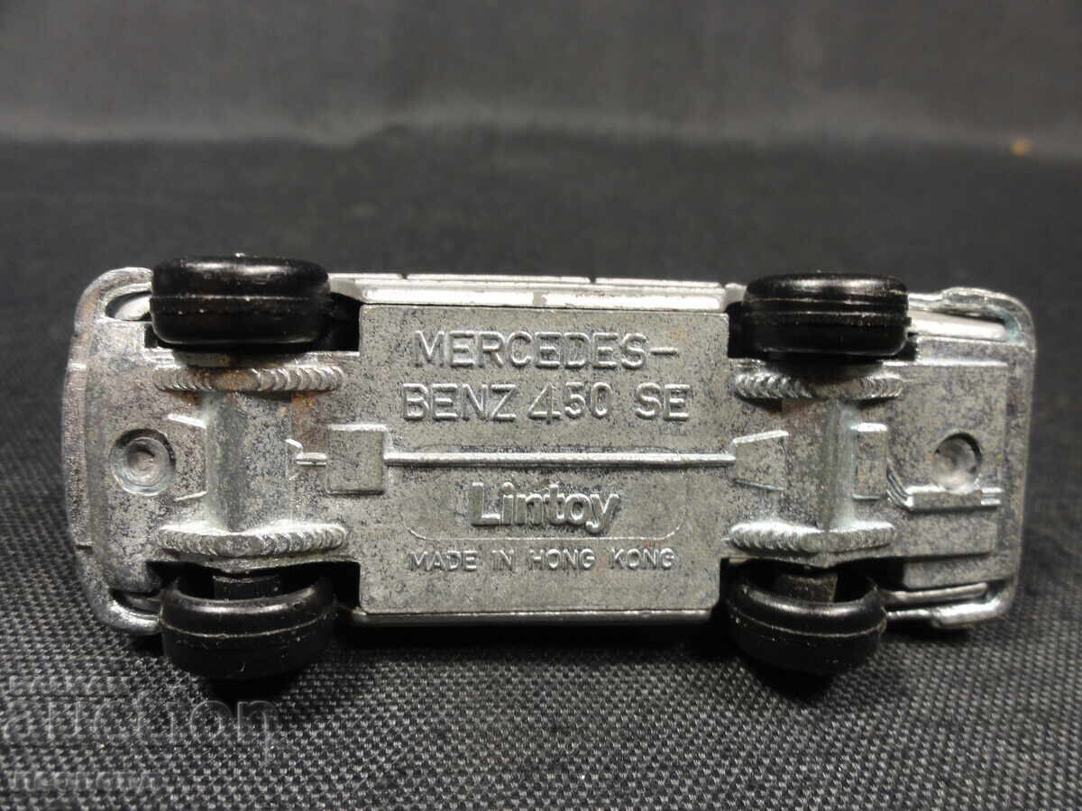 OLD RETRO METAL CAR MERCEDES 450 SE LINTOY HONG KONG - 6