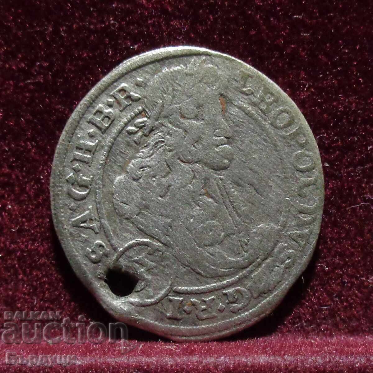 Silezia 3 kreĭtsari Leopold I 1696